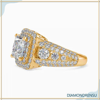 Double halo engagement ring offering extra sparkle and elegance.