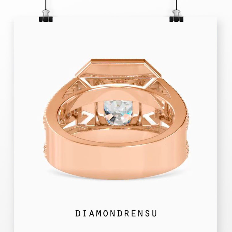 Cushion cut engagement ring with 4 prong setting, perfect for a timeless look.