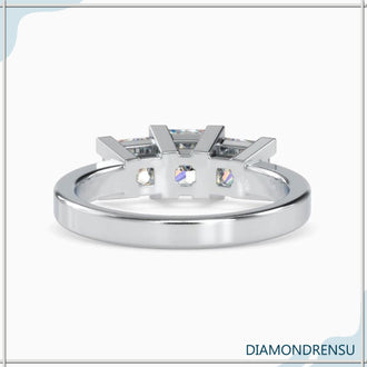 2 ct princess cut diamond ring in a classic basket setting design