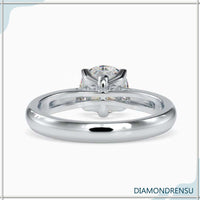 Diamond solitaire ring round, a timeless piece for any occasion.
