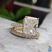 moissanite bridal set - diamondrensu