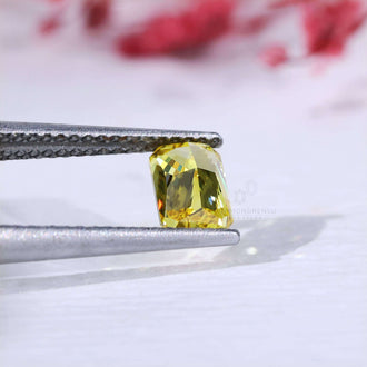 Lab grown diamond loose radiant cut yellow 0.70 ct.