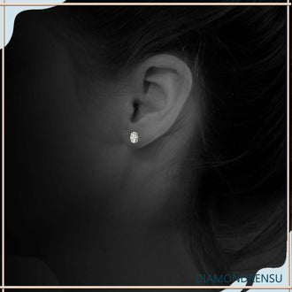 Stunning oval diamond studs with a 4 prong diamond stud earring design for added brilliance.