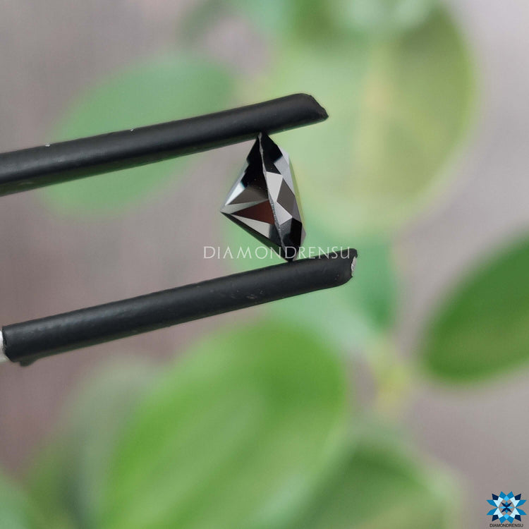 Moissanite stone reflecting 1.35 carat moissanite fire.