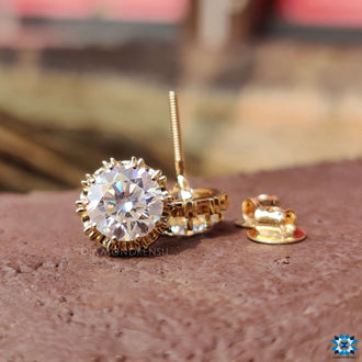 moissanite stud earrings - diamondrensu