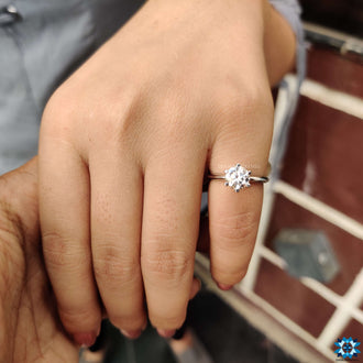 Beautiful moissanite round engagement rings crafted for elegance.
