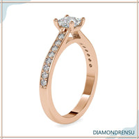 Handmade Channel Setting Ring with IGI Certified Diamond.