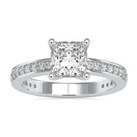2 ct princess cut diamond ring with dazzling channel setting