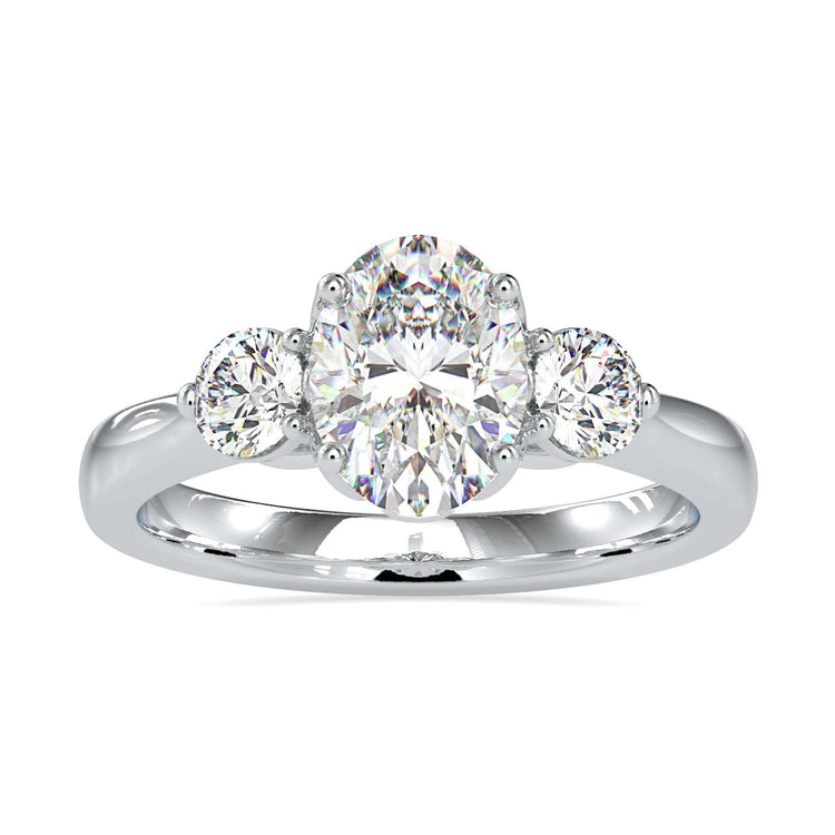 Three stone ring featuring stunning diamonds for a timeless look.