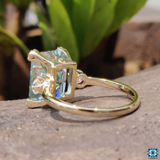 customized moissanite engagement ring