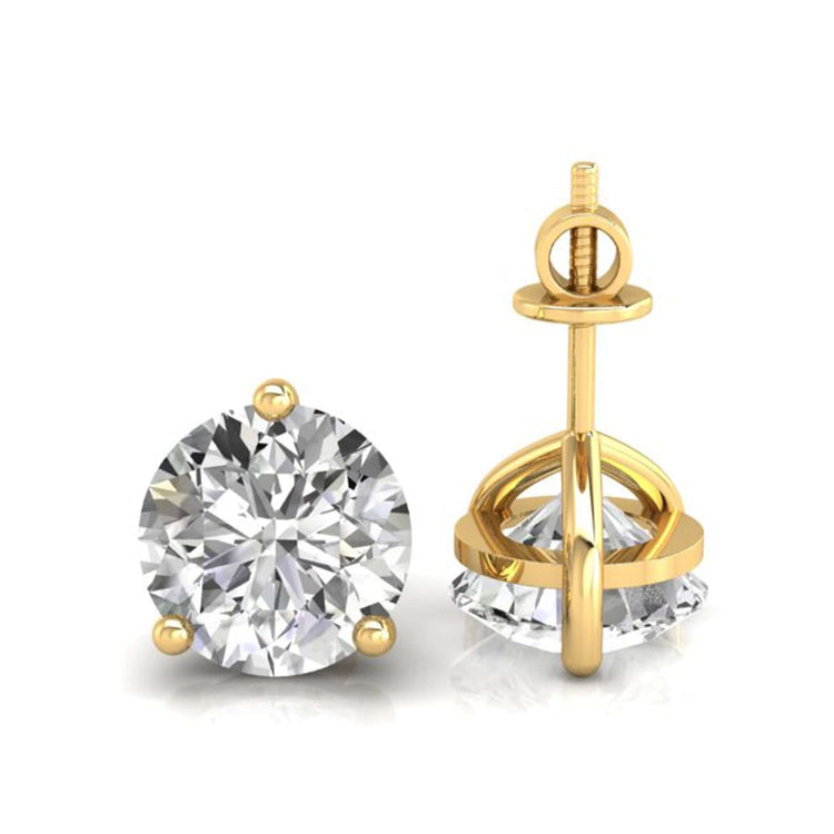 Lab grown diamond earrings with a brilliant round cut, perfect for everyday wear.