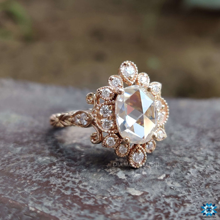 unique moissanite engagement ring - diamondrensu