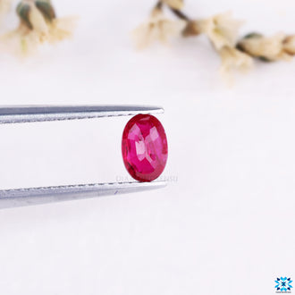 0.53 carat gemstone available as oval gemstone and ruby gemstone.