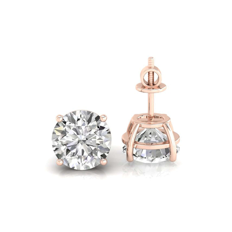 Beautiful gold stud earrings for women featuring a round design, ideal for everyday elegance.