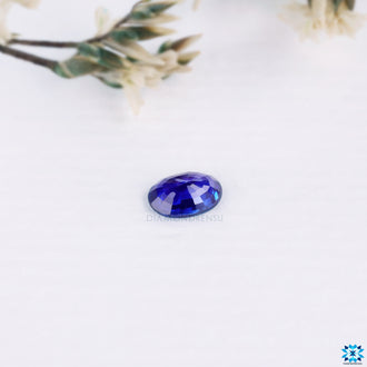 Blue gemstone crafted as cushion cut gemstone and blue sapphire gemstone.