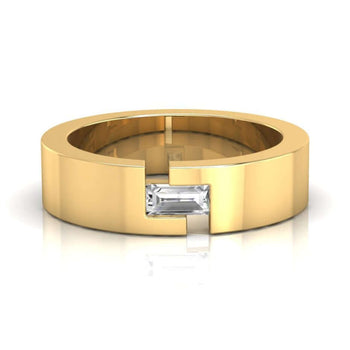 Mens Diamond Wedding Band with bold design and Lab Grown Diamond shine.