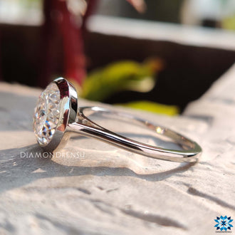 solitaire moissanite engagement ring - diamondrensu