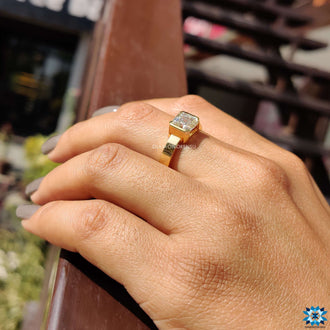 A distinctive and unique engagement ring designed for modern brides.