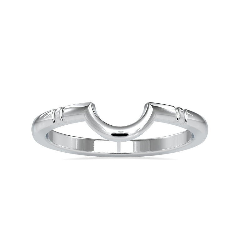 Comfort wedding band in rose gold with lab grown diamond setting