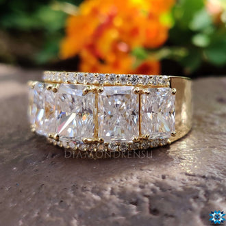 Moissanite radiant cut shines with unmatched brilliance in every detail.