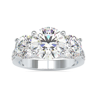 Round diamond engagement ring with a stunning 2 carat center stone.