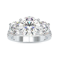 Round diamond engagement ring with a stunning 2 carat center stone.