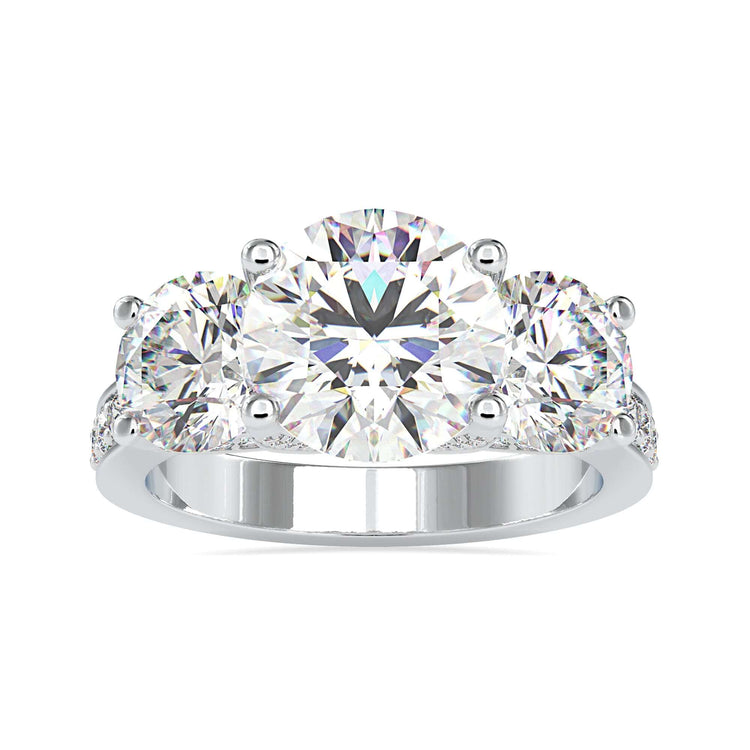 Round diamond engagement ring with a stunning 2 carat center stone.