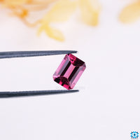 Emerald cut gemstone natural tourmaline gemstone.