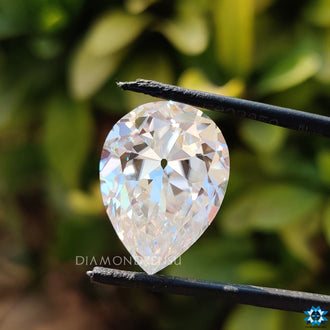 Moissanite jewelry options include 10.13 carat old European cut moissanite as a center stone.