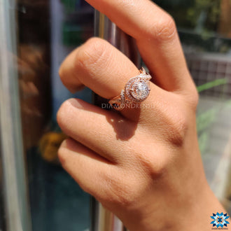 halo engagement ring - diamondrensu