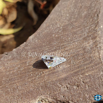 Pear moissanite loose and colorless, shaped in 5.43 carat pear cut.