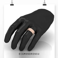 Round diamond band for men with elegant shine.