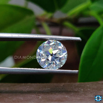 Round OEC Moissanite displayed for jewelry makers and collectors.