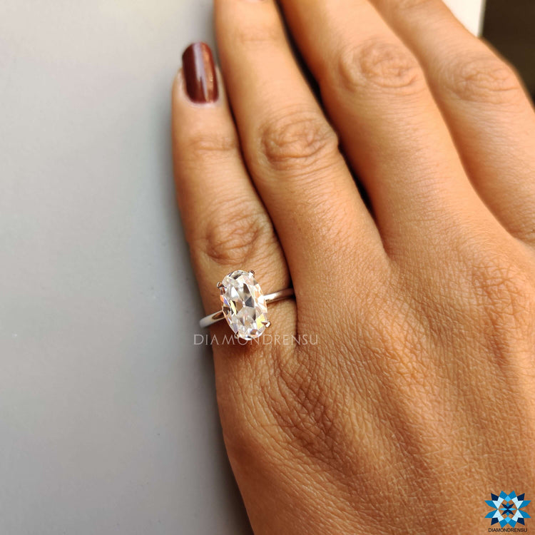 Dazzling 4 prong engagement ring designed for a secure fit.