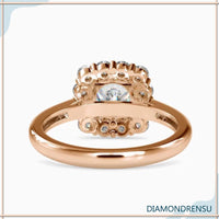 Halo diamond ring offering timeless elegance and sparkle.