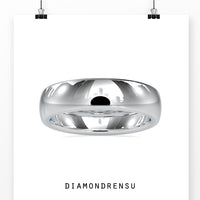 Platinum and gold wedding band featuring a comfort band design for everyday wear.