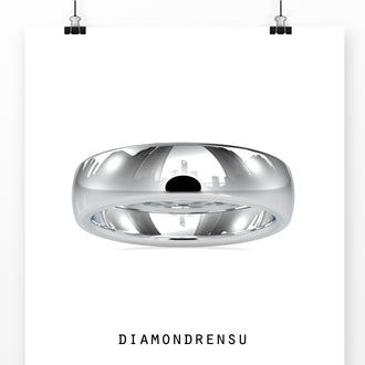 Platinum and gold wedding band featuring a comfort band design for everyday wear.