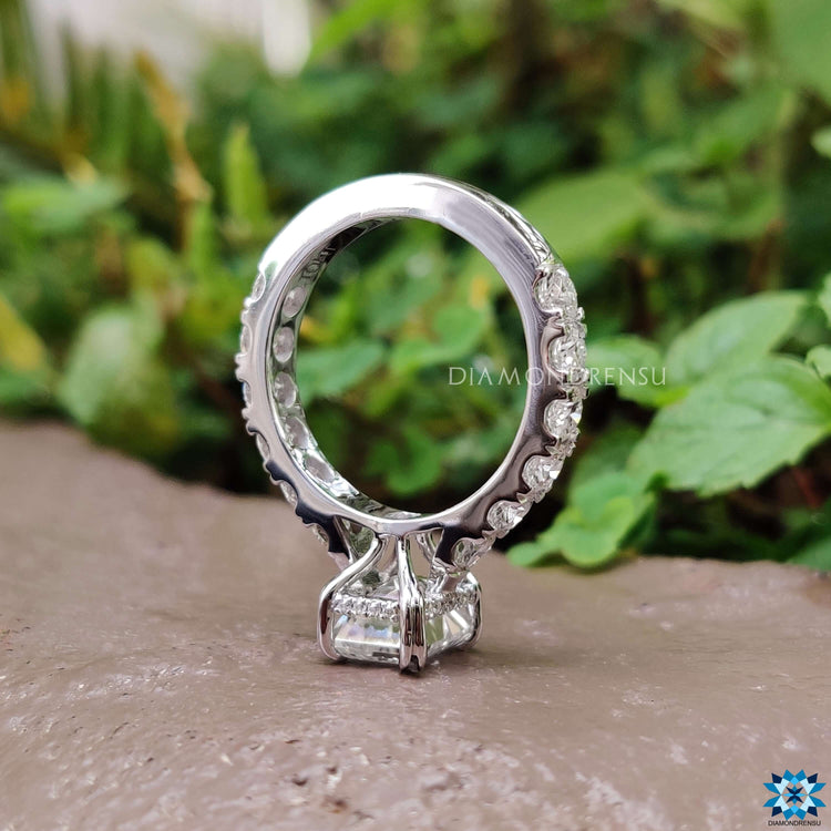 moissanite diamond engagement ring - diamondrensu