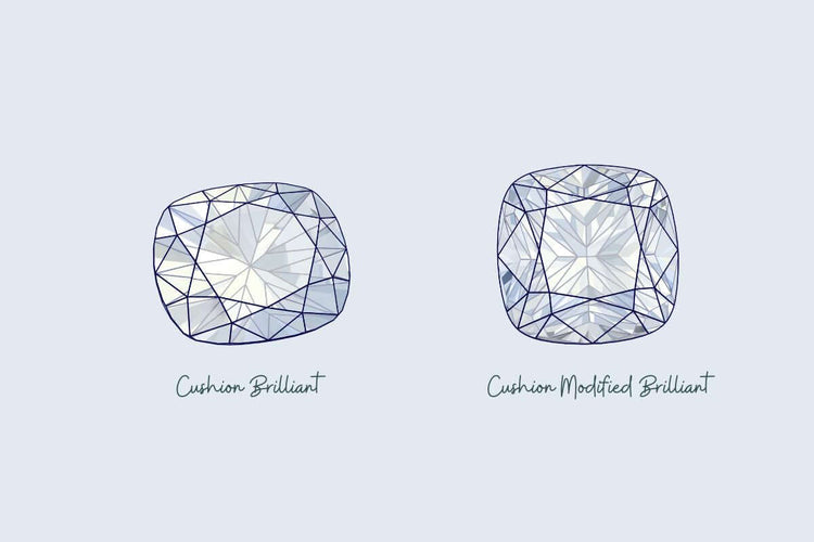 Cushion Brilliant vs Cushion Modified Brilliant comparison