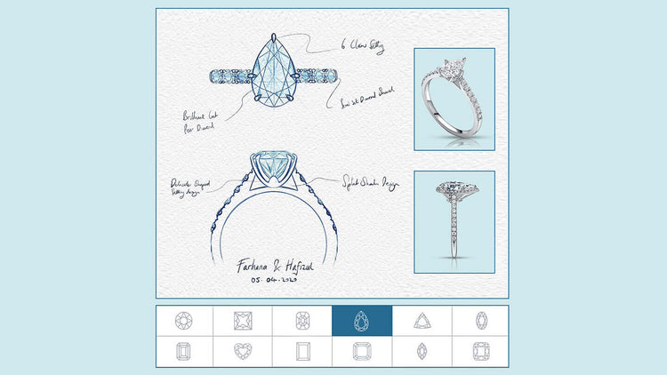 custom moissanite engagement ring - diamondrensu