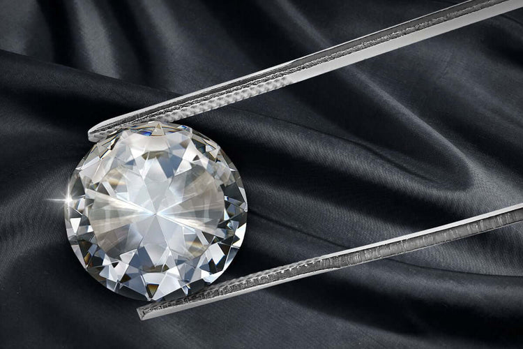 A close up view of beautiful lab grown diamond.