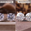 Diamond Studs vs Moissanite Stud Earrings
