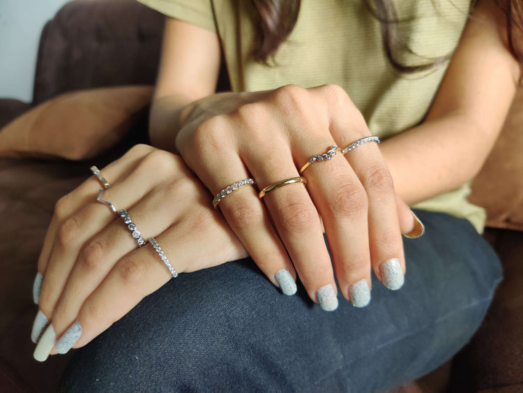 moissanite wedding bands