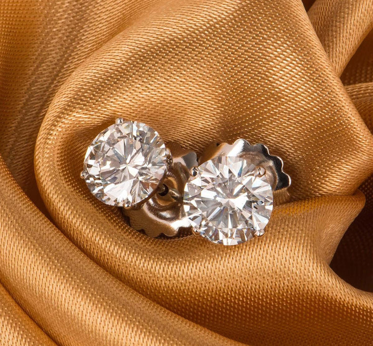 moissanite stud earrings christmas gifts