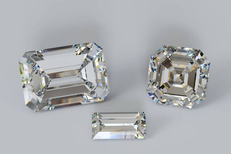 Baguette Diamonds Close up view