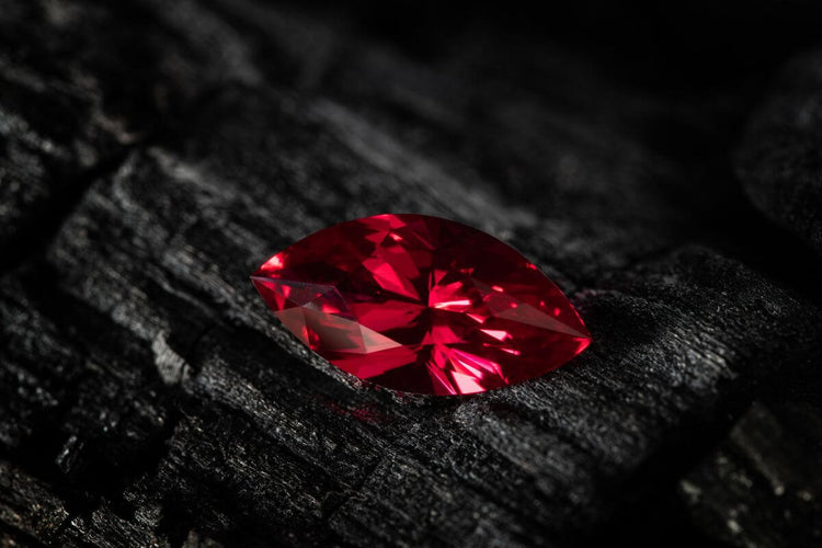 Marquise cut red diamond shown in the picture.