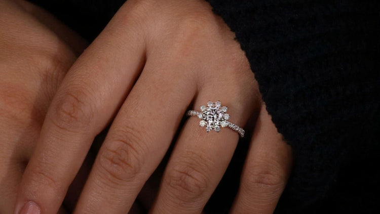 Flower Engagement ring
