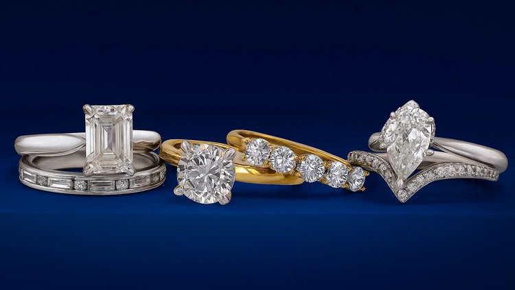 Solitaire Engagement Ring with Wedding Band