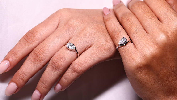 Teardrop Shaped Engagement Rings
