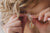 Diamond earring close up view